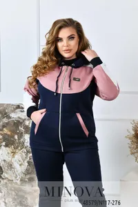 Костюм 17-276-синий-пудровый Minova
