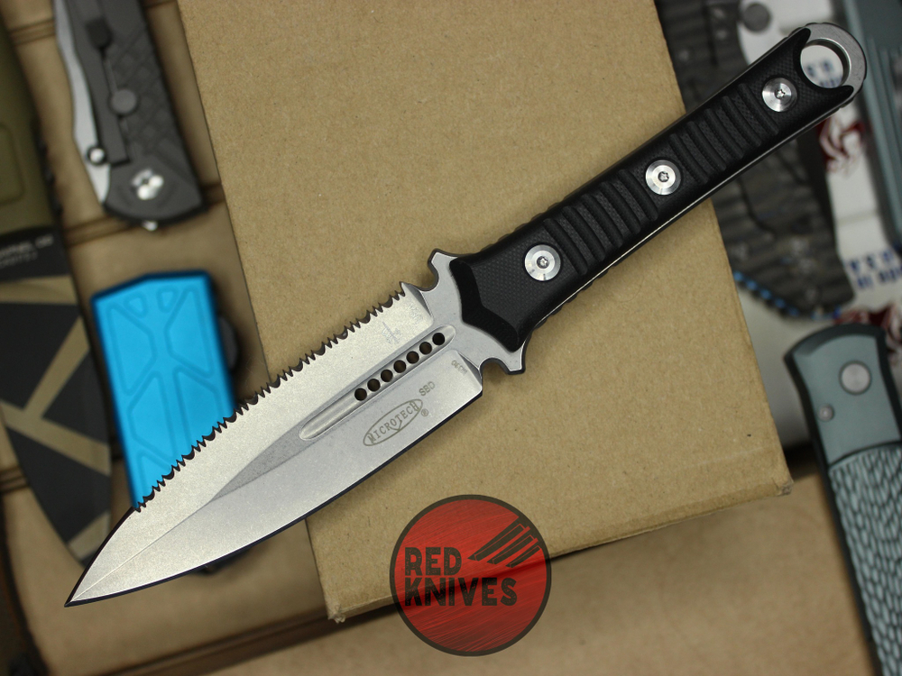 Нож Microtech Borka SBD 201-12 Gray Apocalyptic, заточка 1/2