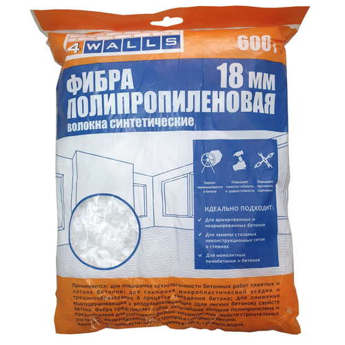 FBV003V Фиброволокно, полипропилен, 18 мм, 600 г, 4Walls
