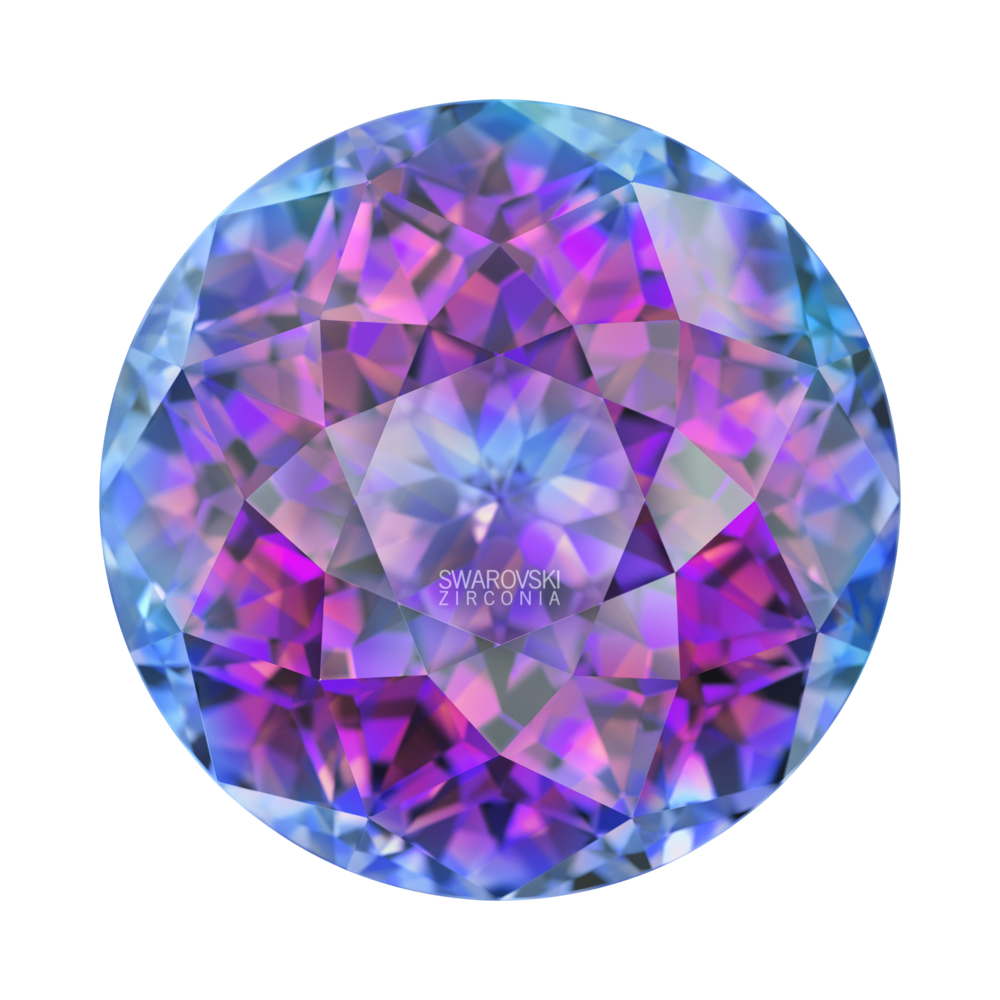 Фианит Круглый «Розовый куст»