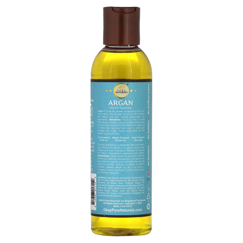 Okay Pure Naturals, уход за кожей с горячим аргановым маслом, 177 мл (6 унций)