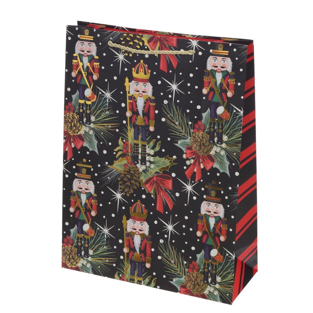 GAEM Пакет подарочный L (бумага 210г/м2, блок 12шт), L30 W12 H40 см, 4в.