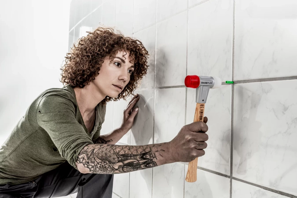 киянка HALDER Baseplex 0,95 кг с бойками из нейлона и красного пластика 50 мм 3968.050