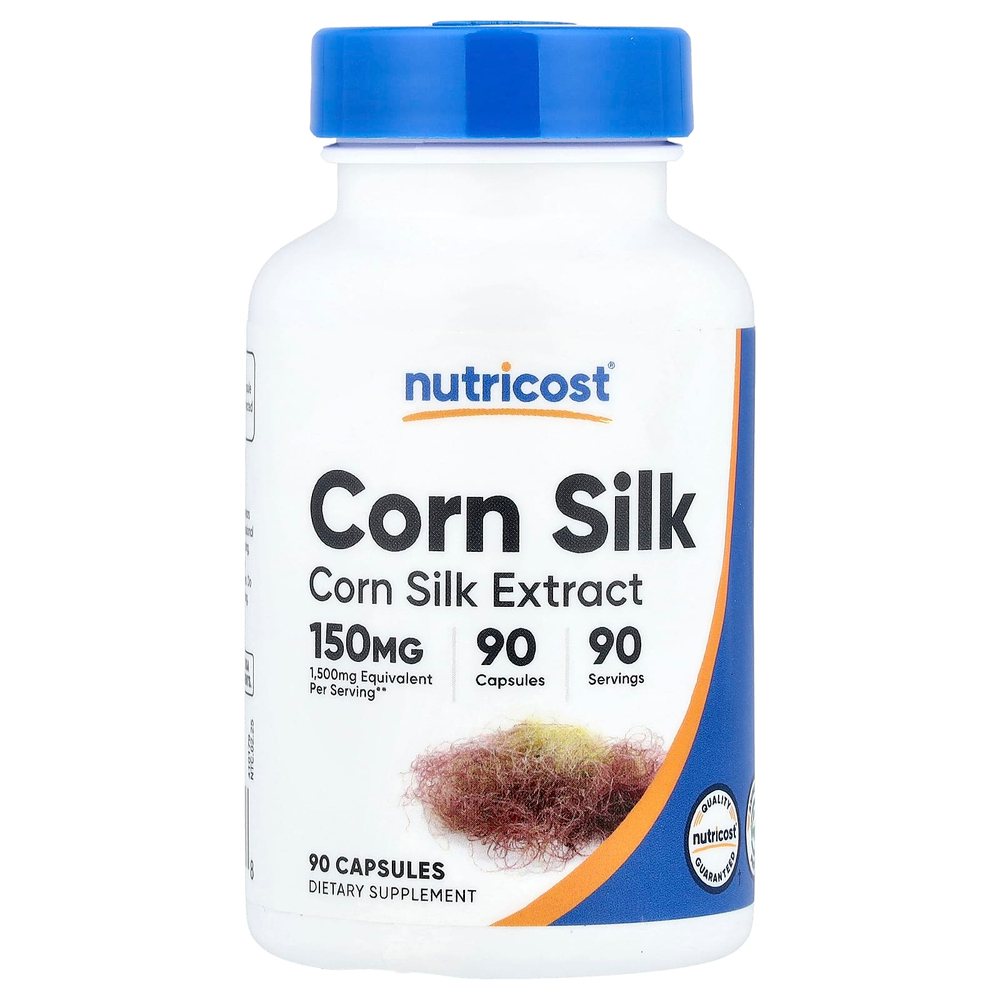 Nutricost, кукурузные рыльца, 150 мг, 90 капсул