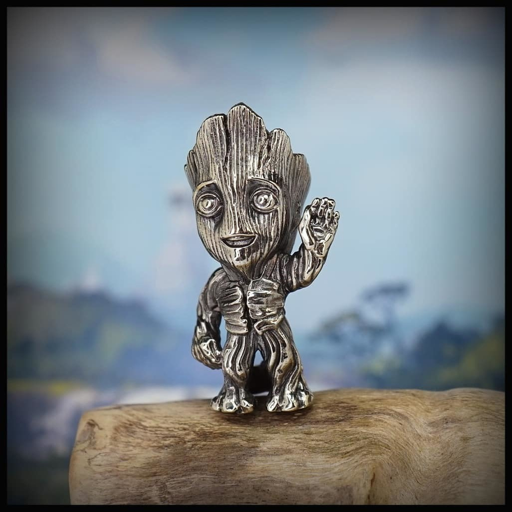 Темлячная бусина "Грут" для ножей, мельхиор