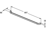 Ручка для подстолья и декоративного модуля 997x66x30 мм Ideal Standard TONIC II R4360WG для подстолья и декоративного модуля для умывальника