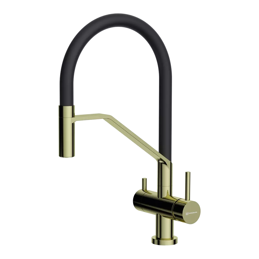 Смеситель Akeno-C-BL латунь/хром/черный