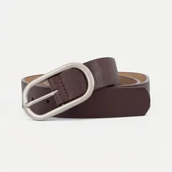 Ремень женский, ширина - 2,8 см, пряжка металл, цвет коричневый