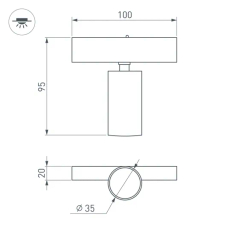 Светильник MAG-SPOT-25-R65-5W Warm3000 (BK, 30 deg, 24V) (Arlight, IP20 Металл, 5 лет) 033676