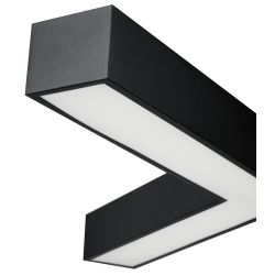 Светильник LED ЭРА Geometria SPO-143-B-40K-056 Igrek 56Вт 4000K 4500Лм IP40 900*80 черный подвесной драйвер внутри