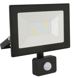 Прожектор светодиодный, Ultraflash, LFL-3002S C02, 30 Вт, 6500 К, IP65, 2100 Лм, дат движ., чер
