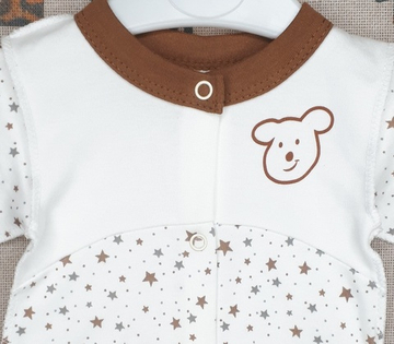 Боди МИШКА И ЗВЕЗДЫ (коричневый)