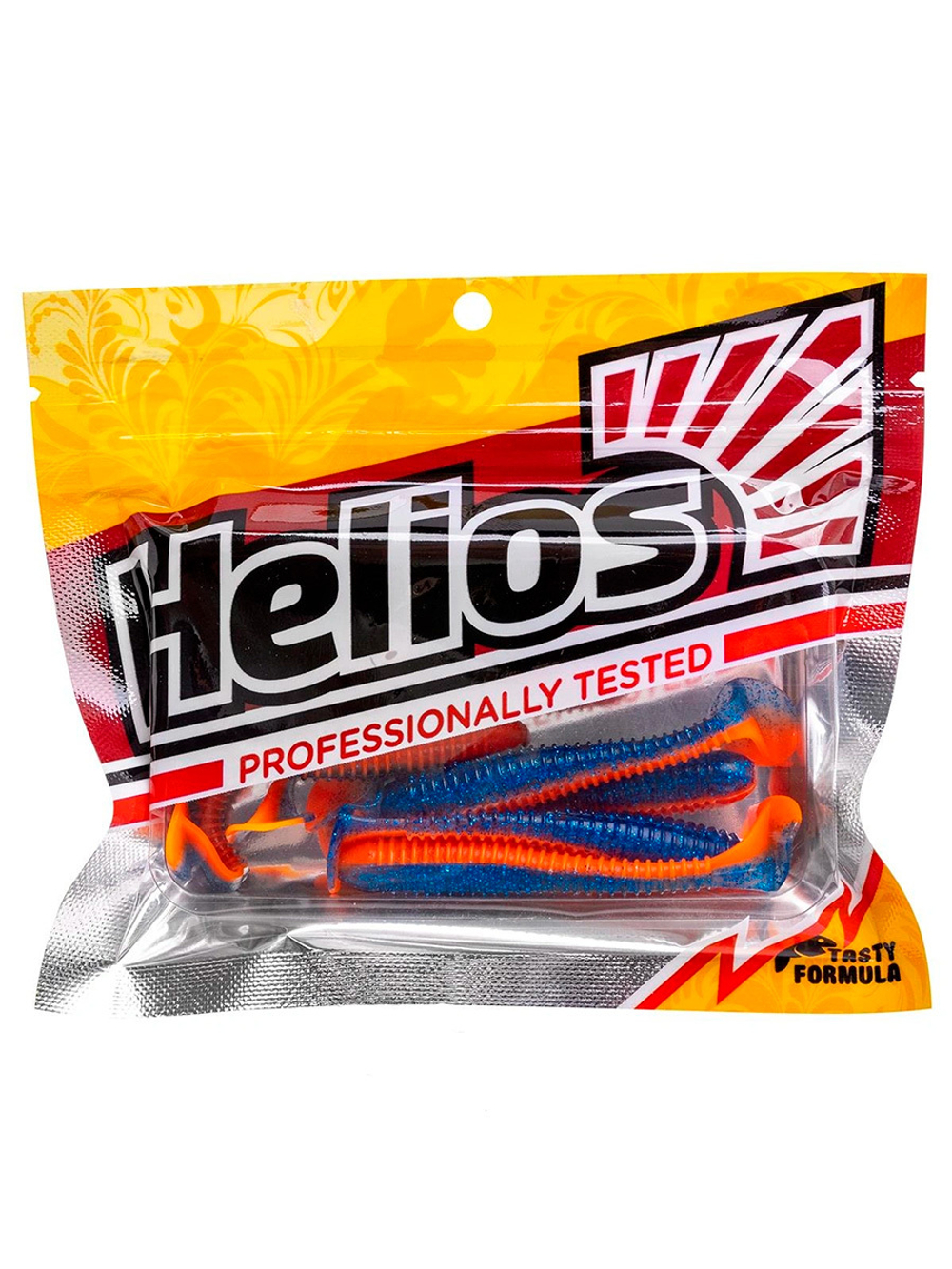 Виброхвост Helios Catcher 3,55"/9 см Black & Pearl 5шт. (HS-2-028)