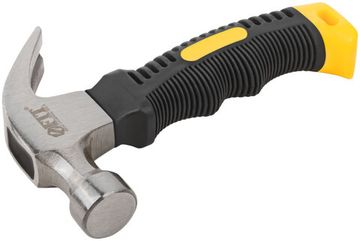 Молоток-гвоздодер укороченный, фиберглассовая обрезиненная ручка, 25 мм, 225 гр.