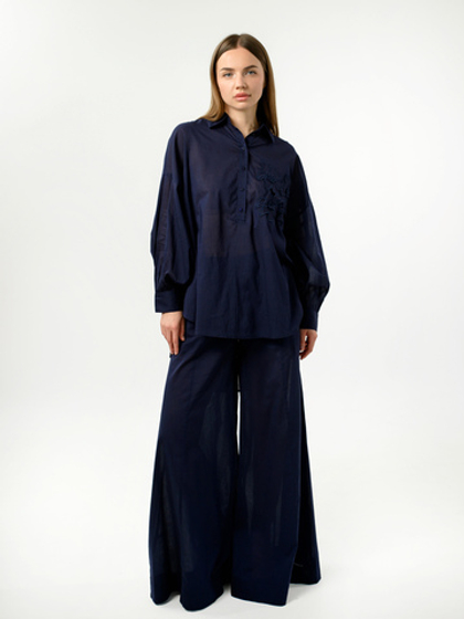 TWINSET Рубашка из хлопка с аппликацией