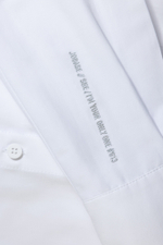 Приталенная рубашка с разрезом на спине "SHE/ white"