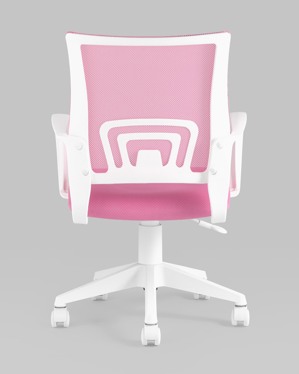 Кресло офисное TopChairs ST-BASIC-W розовый крестовина пластик белый