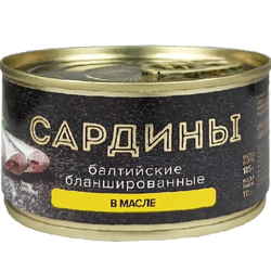 Сардины в масле из салаки За Родину 185 гр