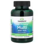 Swanson, мультивитамины с железом, высокая эффективность, 120 капсул