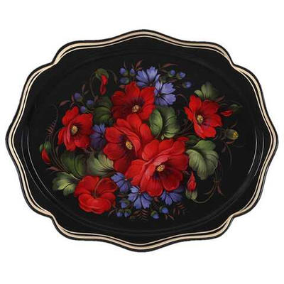 Zhostovo metal tray A15D070425124