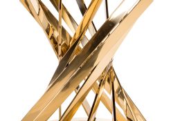 Стол Twist 130х74 gold / black