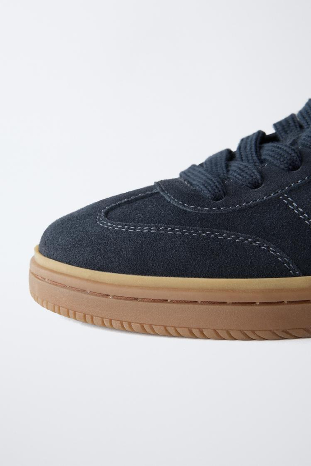 ZARA КОЖАНЫЕ КРОССОВКИ, МОРСКОЙ СИНИЙ