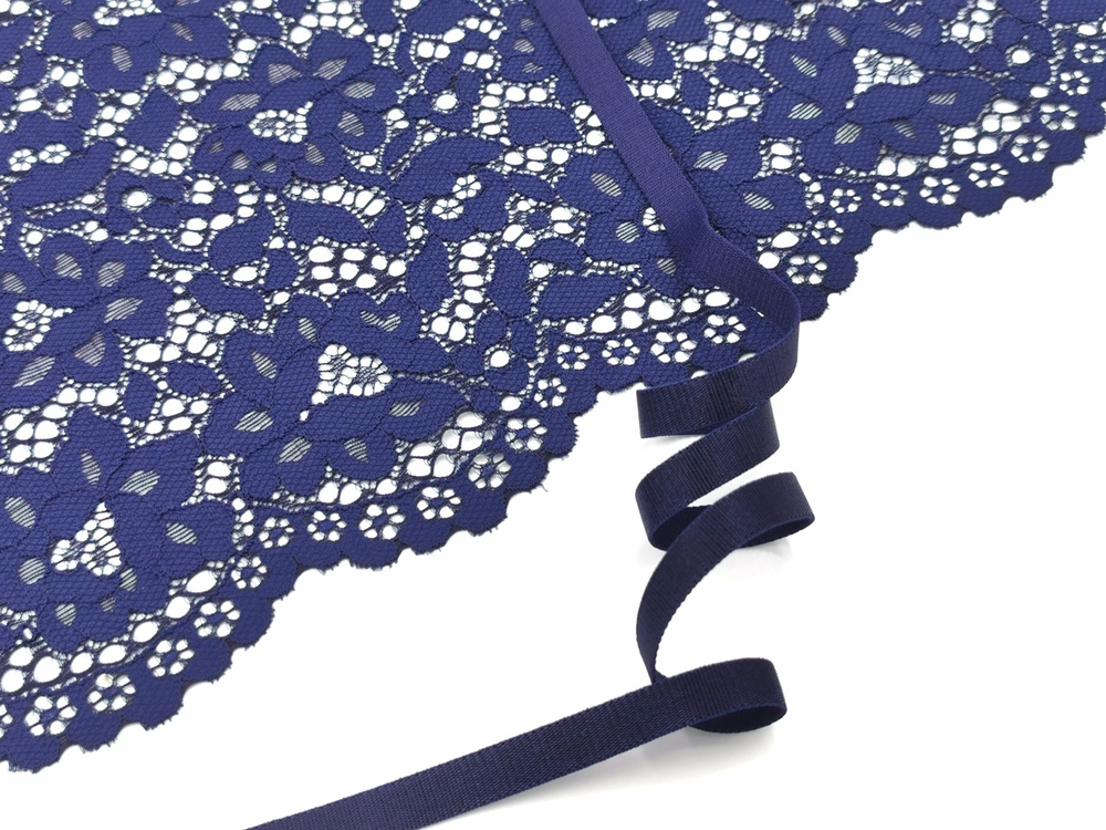 _Бретелечная резинка, без фестонов, 10мм, темно-синий, (Арт: BR640/10-061), м