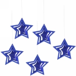 Подвесное украшение «Праздничная атмосфера» 19 см , (5 штук),синий