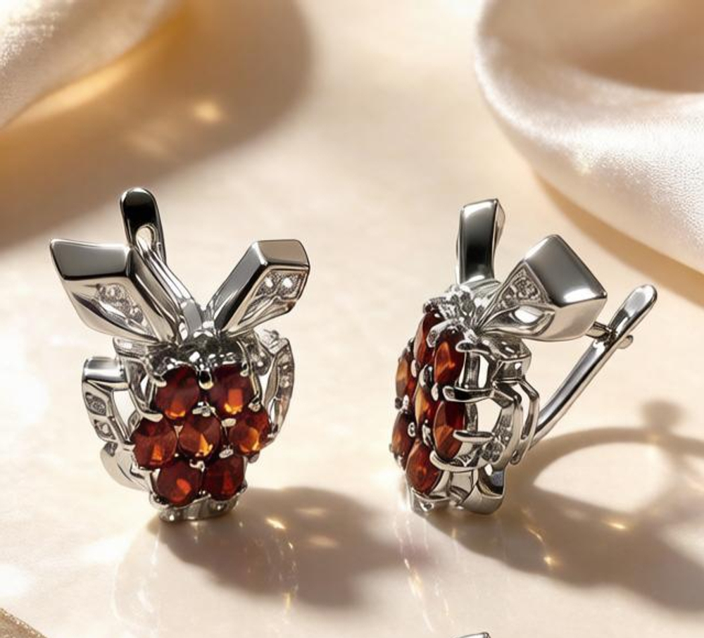 Ювелирные серьги из серебра 925 пробы