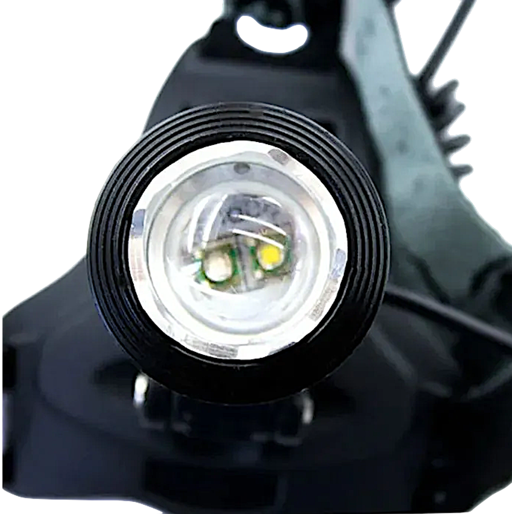 Фонарь Налобный YM-BL2199RW / HT-193-3 Линза большая + красн.свет 4 режим. 2х18650 USB-C