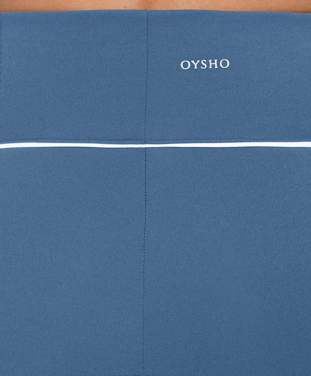 OYSHO Легинсы Comfortlux до щиколотки длиной 65 см с высокой посадкой, линялый синий