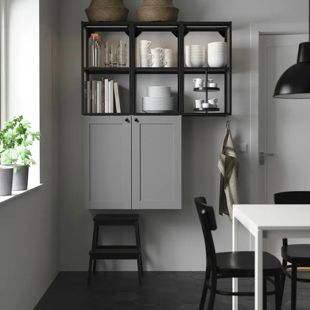 Комбинация для ванной - IKEA ENHET, 120х32х150 см, белый, ЭНХЕТ ИКЕА