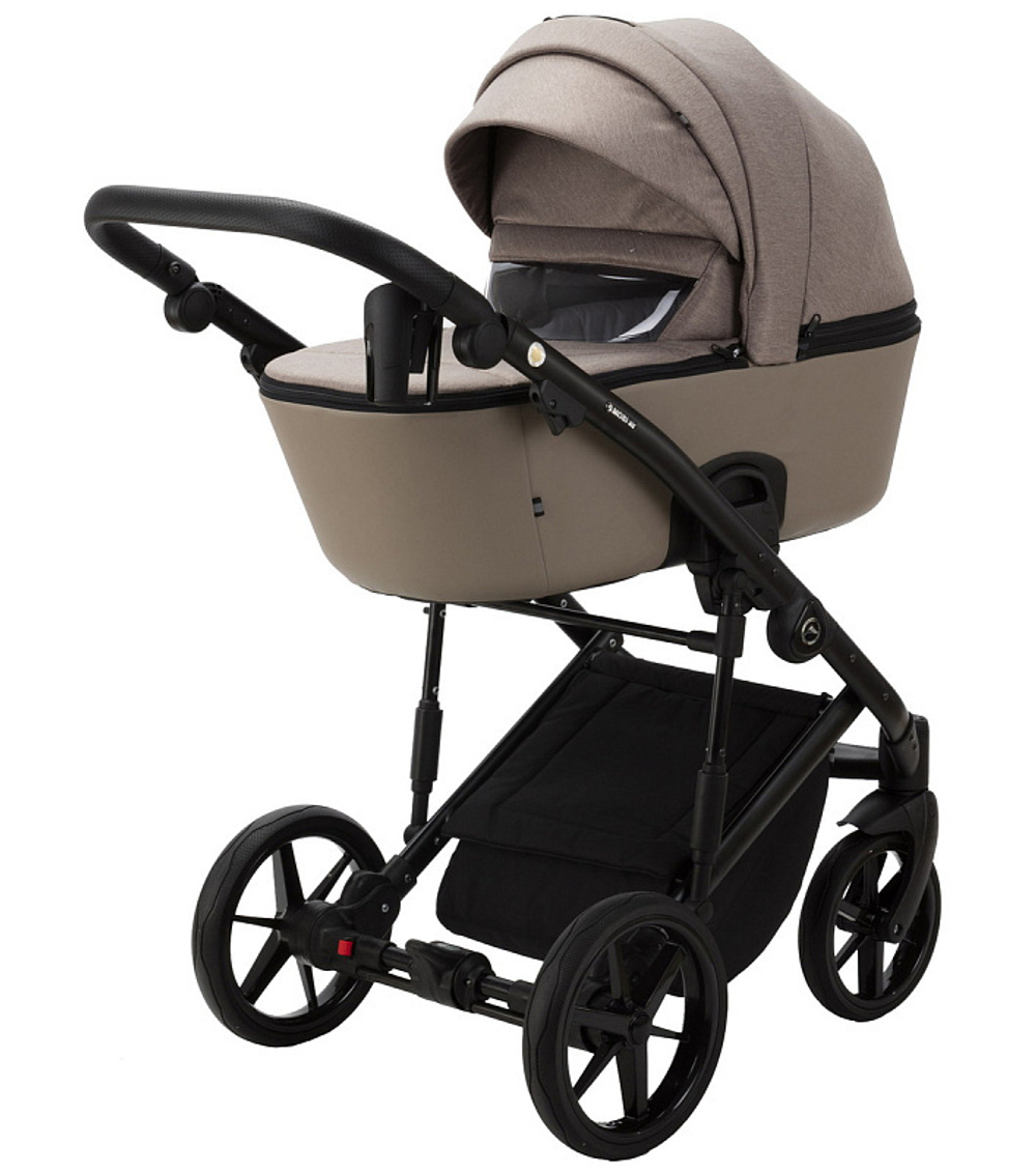Детская коляска Adamex Mobi 2 в 1 M-PS110 (ТЕМНО-БЕЖЕВЫЙ+ТЕМНО-БЕЖ.КОЖА)