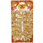 Бант на ёлку «Золотой шик» 6 см (набор 12 шт)