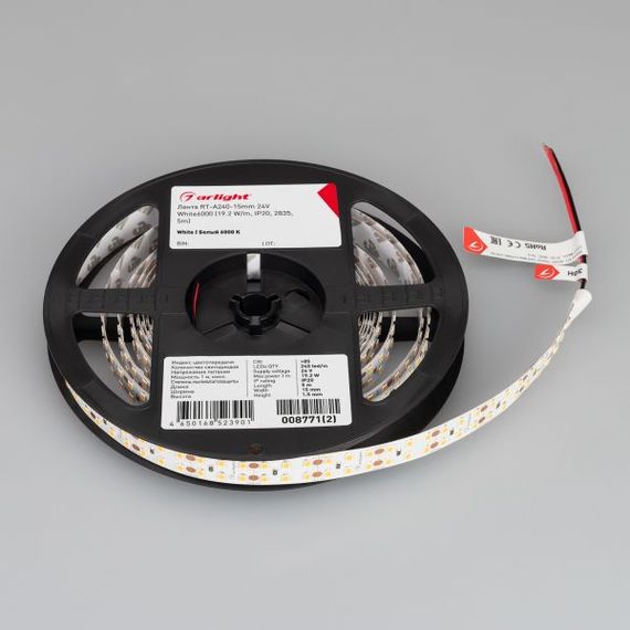 Светодиодная лента Arlight 19,2W/m 240LED/m 2835SMD холодный белый 5M 008771(2)