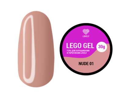 LOVELY Гель для наращивания и укрепления Lego Gel Nude 01, 15 гр