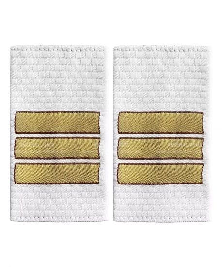 Фальшпогоны вышит. "Полиция МВД" нов\обр белые (Сержант)