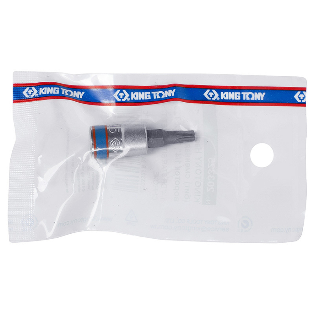 KING TONY (203325) Насадка (бита) торцевая 1/4", L = 37 мм, TORX, T25