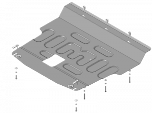 Защита стальная 2 мм Д,КПП Kia Sorento c 2012г. Стандарт MOTODOR.71001