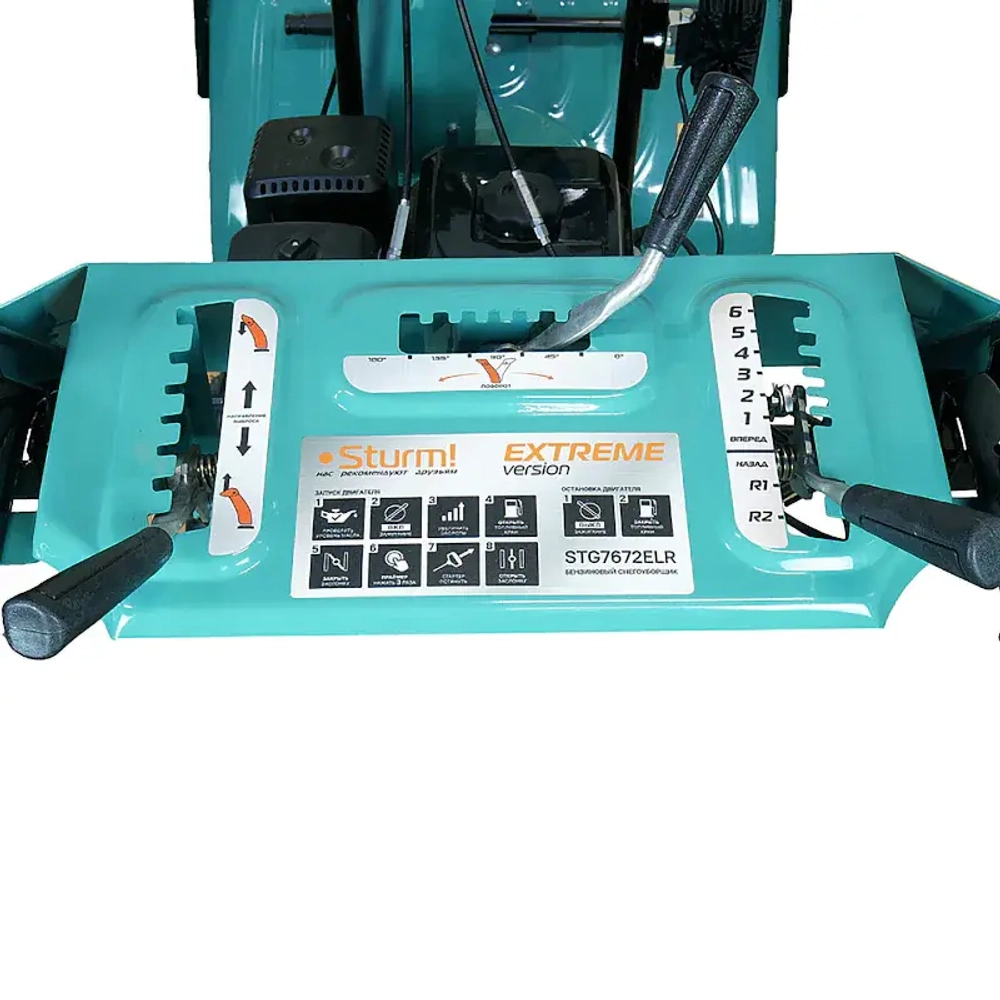 Sturm! STG7672ELR бензиновый снегоуборщик 7 л.с. ковш 72 см, выброс 12 м, 6 вперед/2 назад