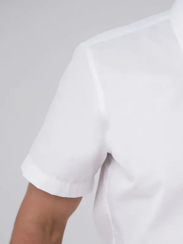 Рубашка приталенная SLIM FIT с коротким рукавом, белая