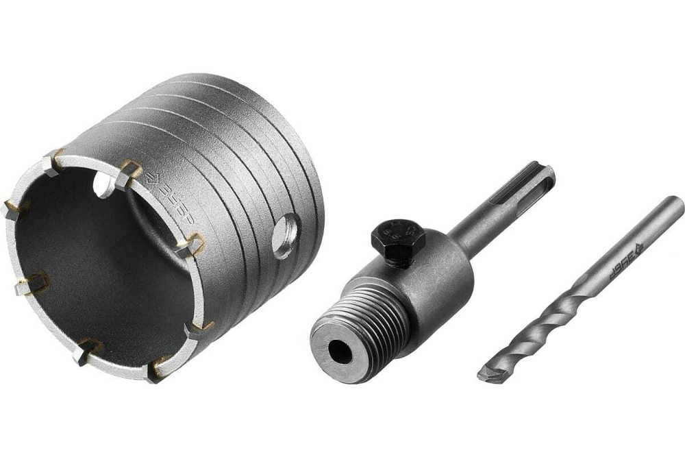 Коронка с державкой по бетону ЗУБР 65 мм, SDS-Plus 29211-65
