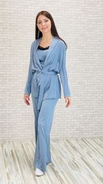 костюм-тройка из шёлк-стрейч