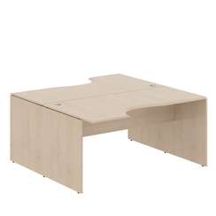 Стол 2-х местный эргономичный W2CET 169.2  1600х1806х750 WAVE