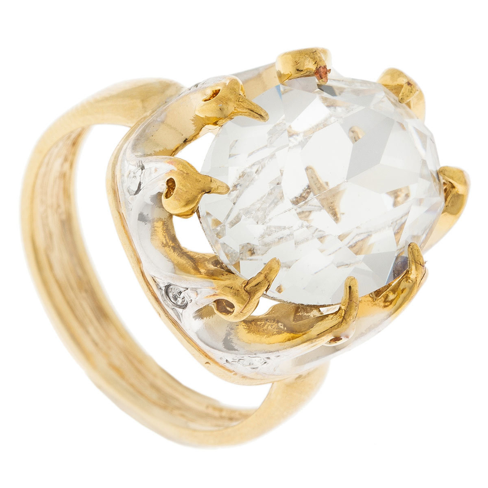 "Нептун" кольцо в золотом покрытии из коллекции "Kaleidoscope" от Jenavi