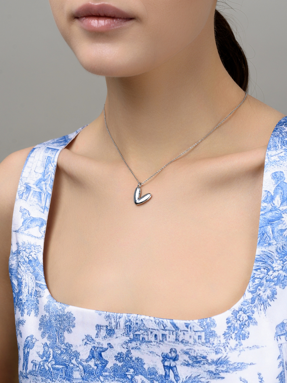 Колье "Simple words V" Silver