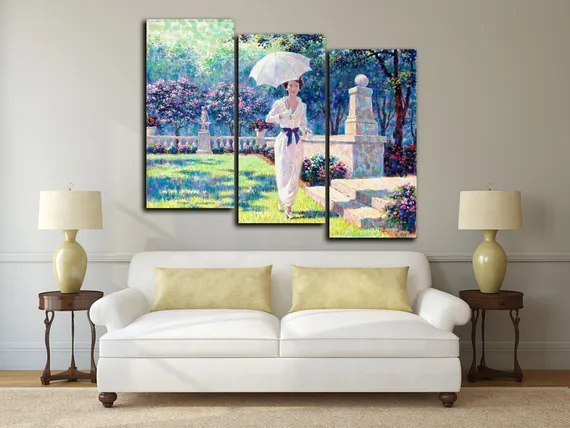 Модульная картина "Нежная леди"