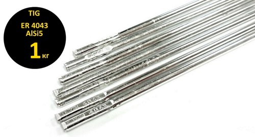 Пруток присадочный для сварки алюминия TIG ER4043 AlSi5 D4,0мм 1кг
