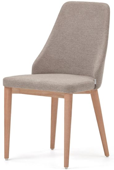 Rosie Стул из коричневой синели с ножками из массива ясеня