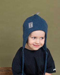 Шапка весенняя/осенняя вязаная ОРЕО (Гроза)